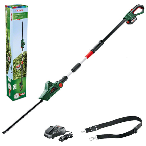 Telescopic Hedge Trimmer 18V Cordless 135° Pivoting Head Green