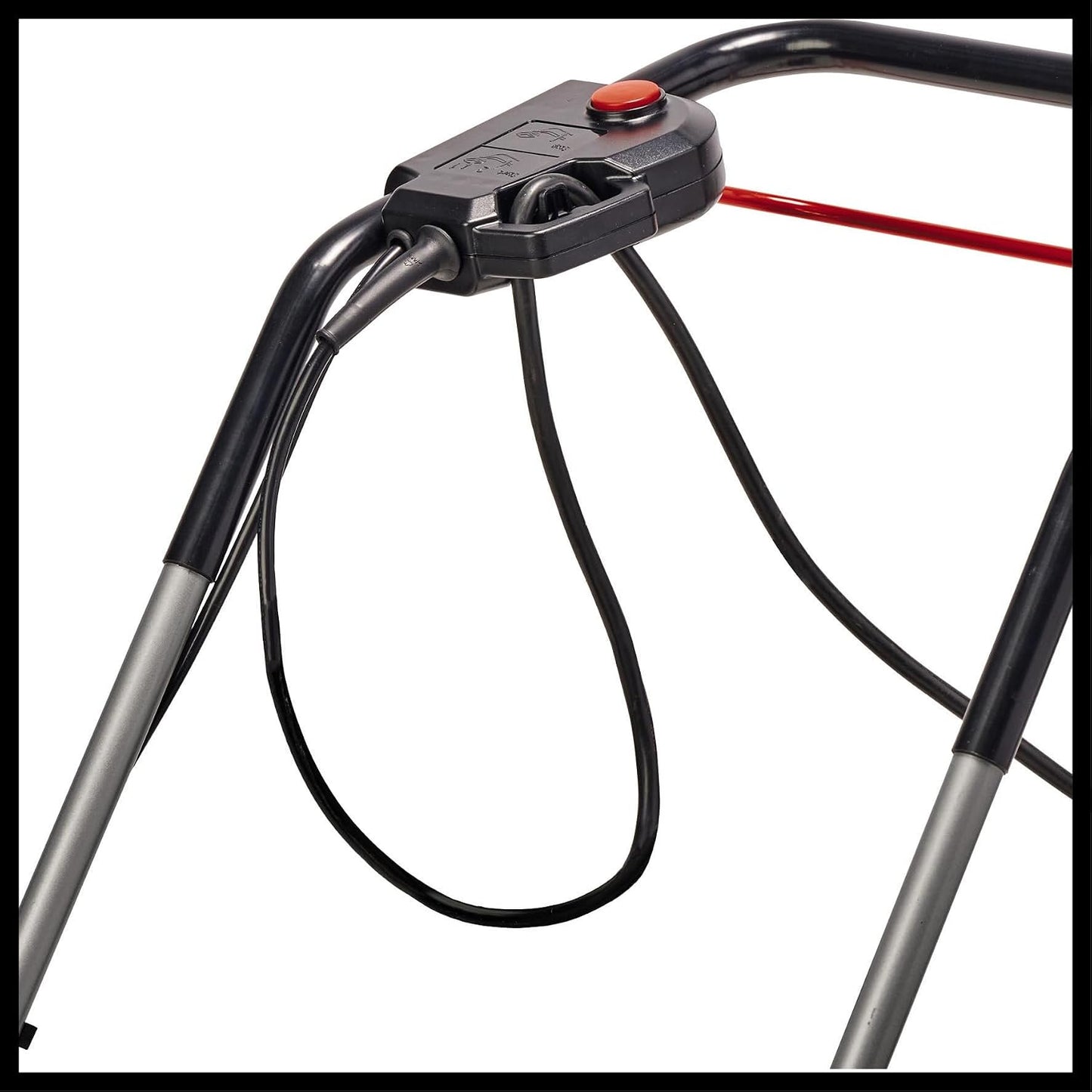 Corded Electric Lawn Mower 37cm 1600W 38L Grass Box 5 Heights Red Black