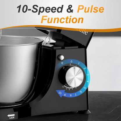 Stand Mixer 5.5L 1500W 10 Speed Pulse Black