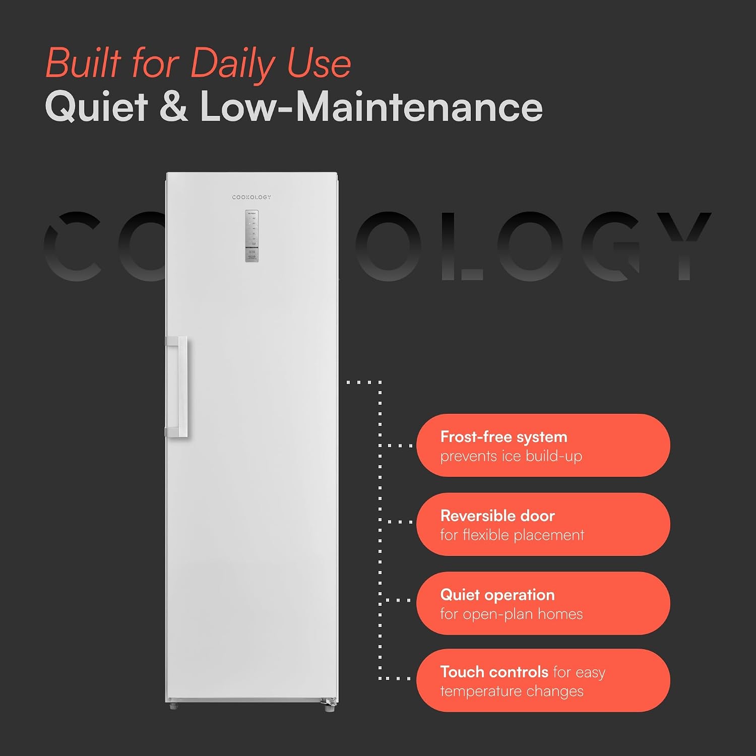Freestanding Larder Fridge 362L Frost Free White