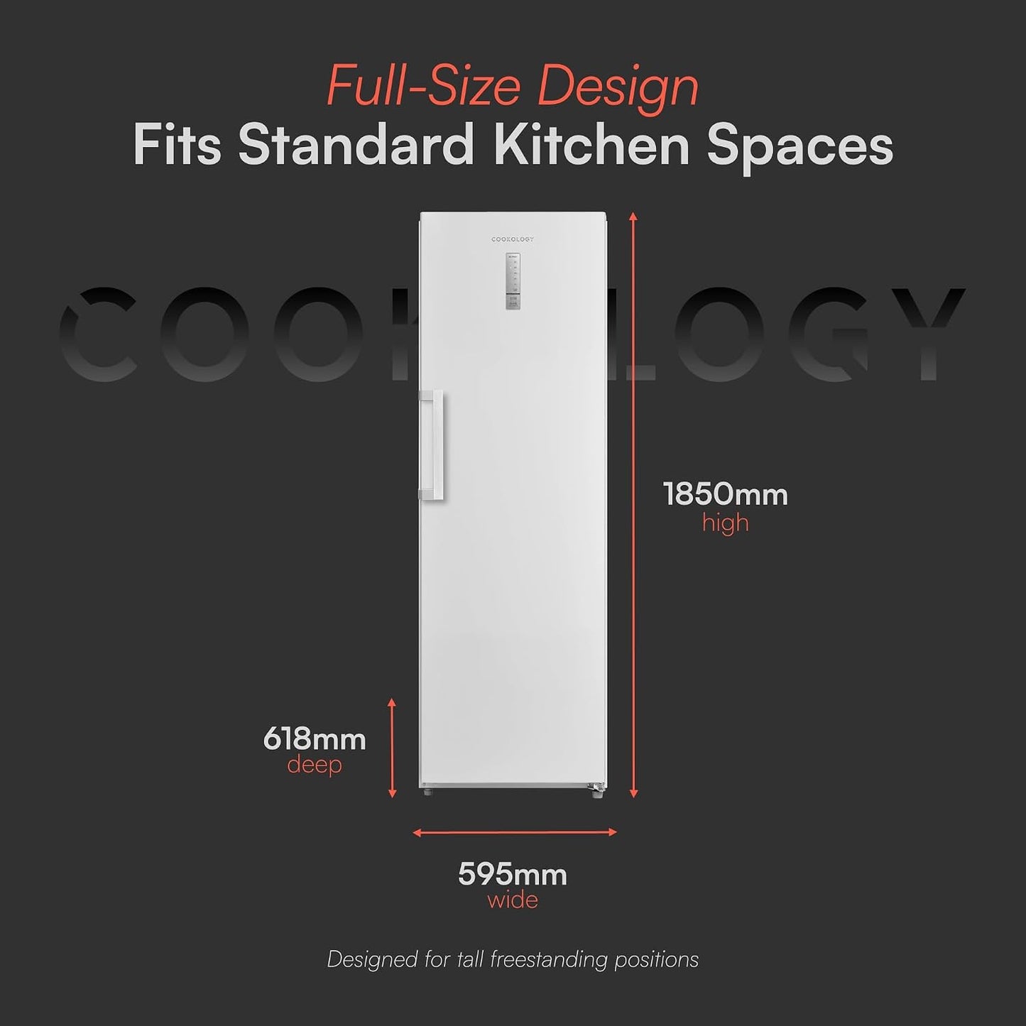 Freestanding Larder Fridge 362L Frost Free White