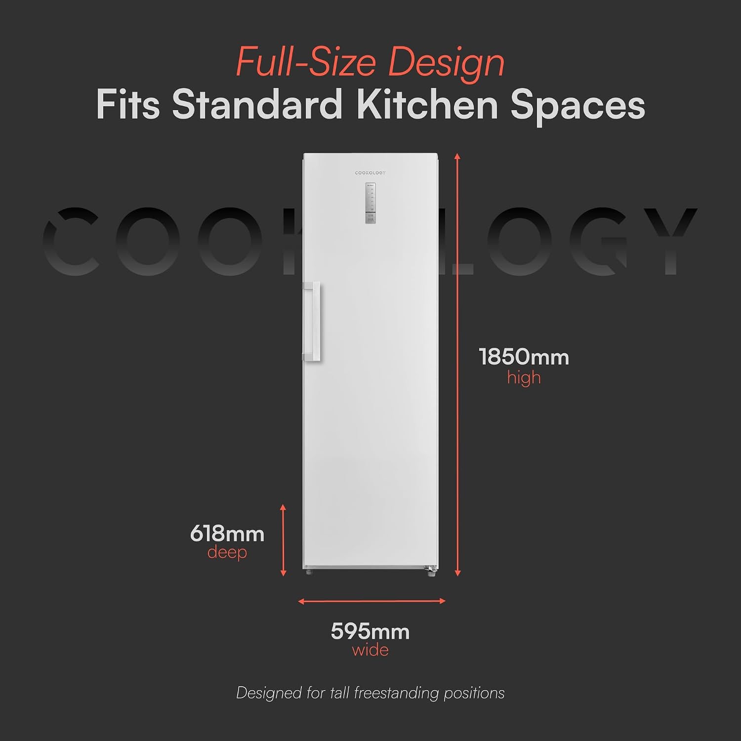 Freestanding Larder Fridge 362L Frost Free White