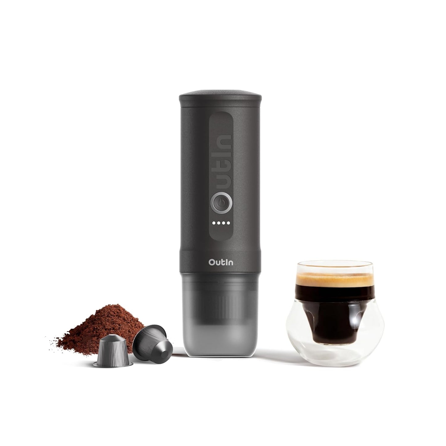 Portable Espresso Machine 20 Bar Self-Heating USB-C Space Grey