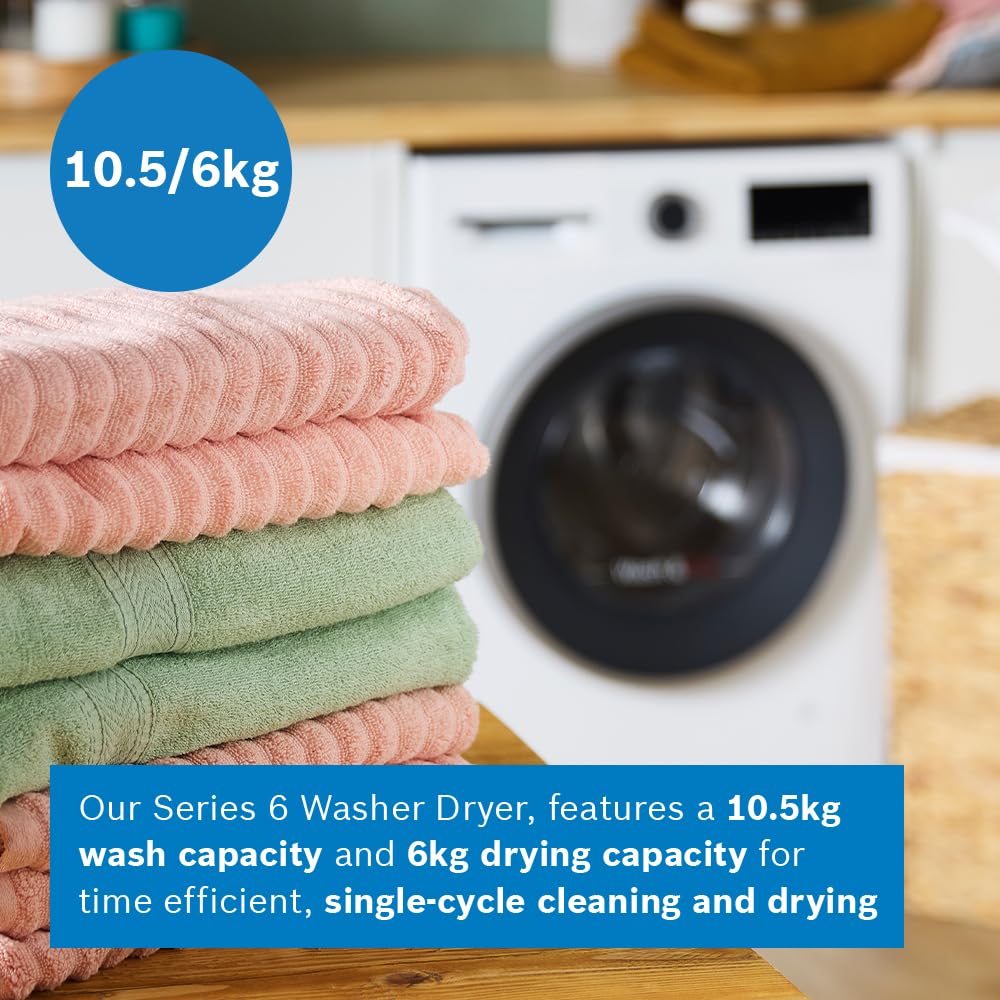 Freestanding Washer Dryer 10.5/6kg 1400rpm AntiStain White