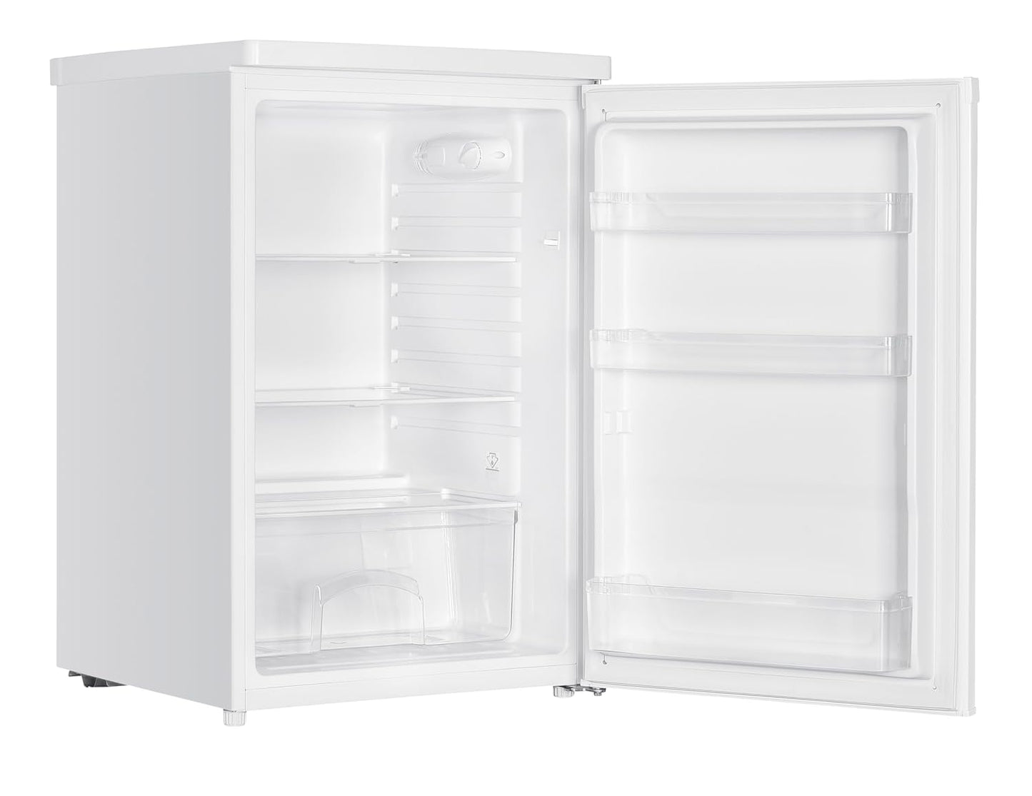 Under Counter Fridge 127L Adjustable Shelves Crisper Drawer White