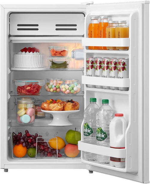 Under Counter Fridge 93L Cooler Box Interior Light Reversible Door White