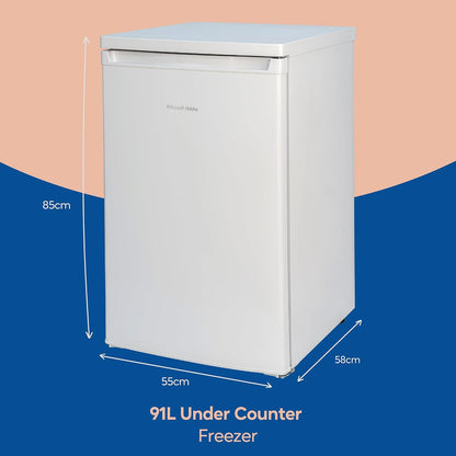 Under Counter Freezer 91L 55cm White Freestanding