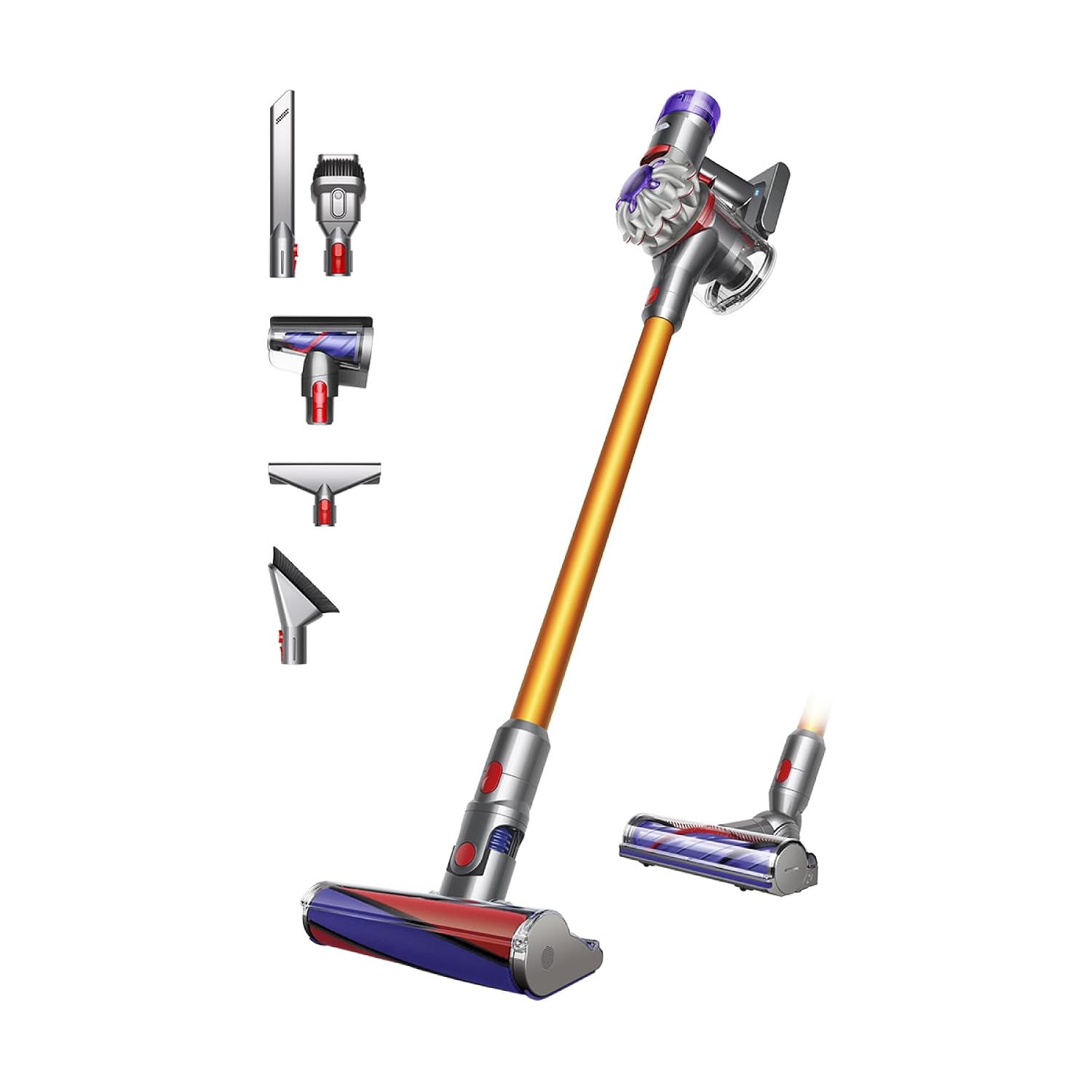 Cordless Stick Vacuum Cleaner 130 AW 40 Min Runtime Silver/Nickel