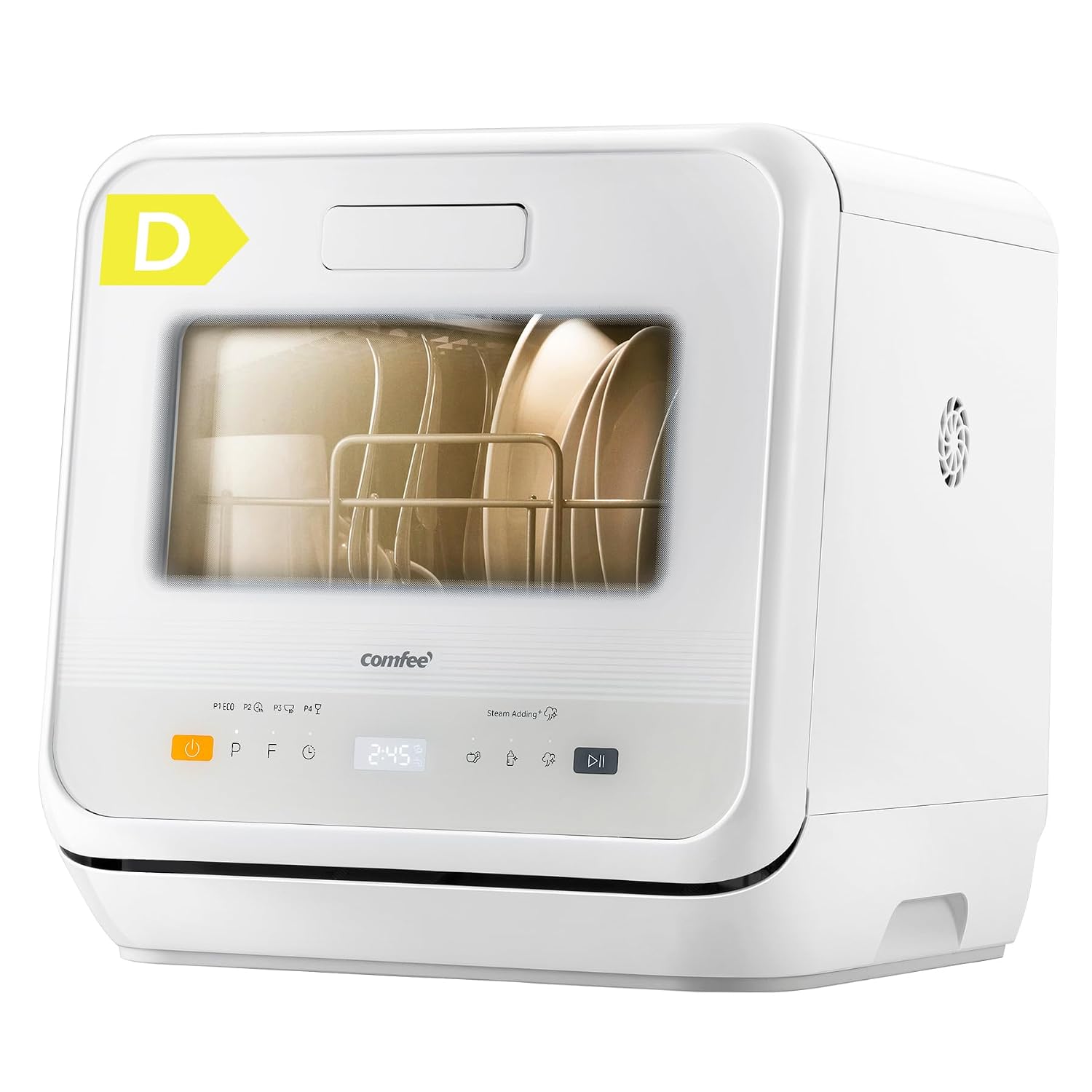 Table Top Dishwasher 6 Programs 5L Tank 72H Storage White