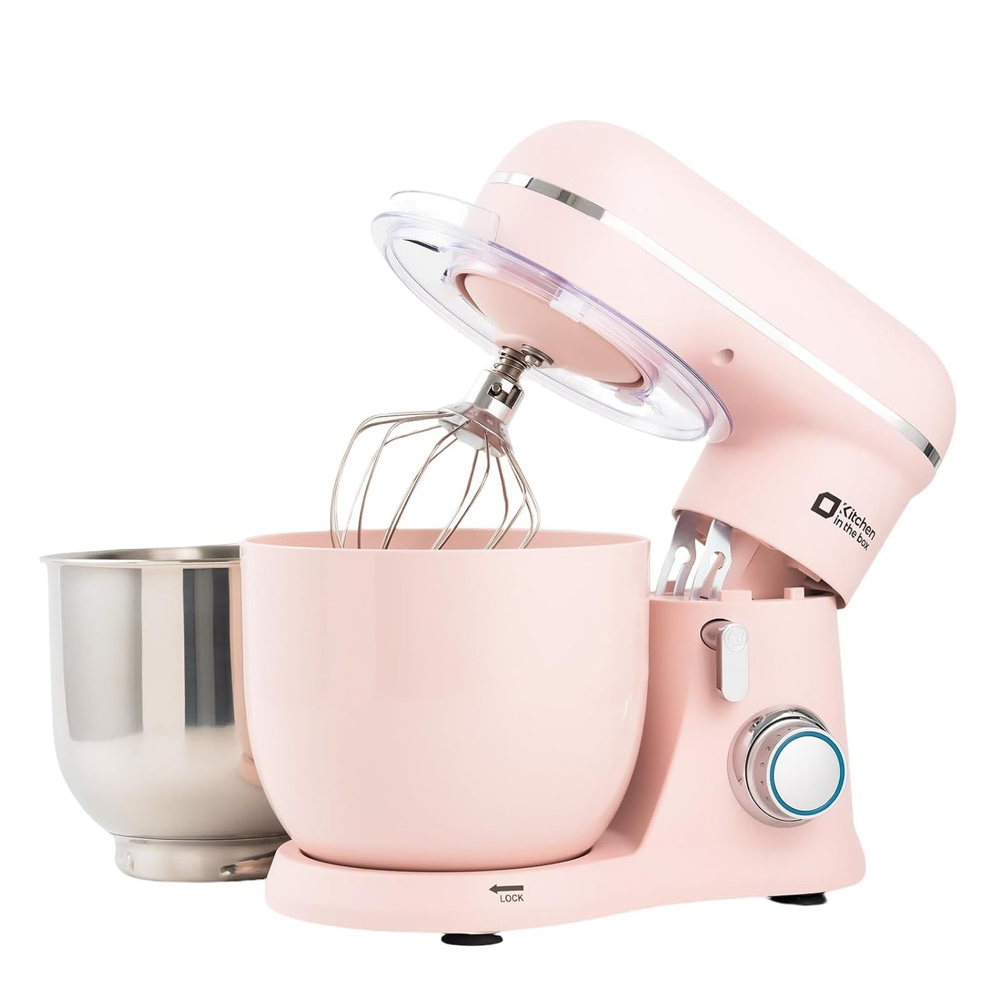 Mini Stand Mixer 3.5L 10 Speed 800W Dough Hook Whisk Beater Grey White