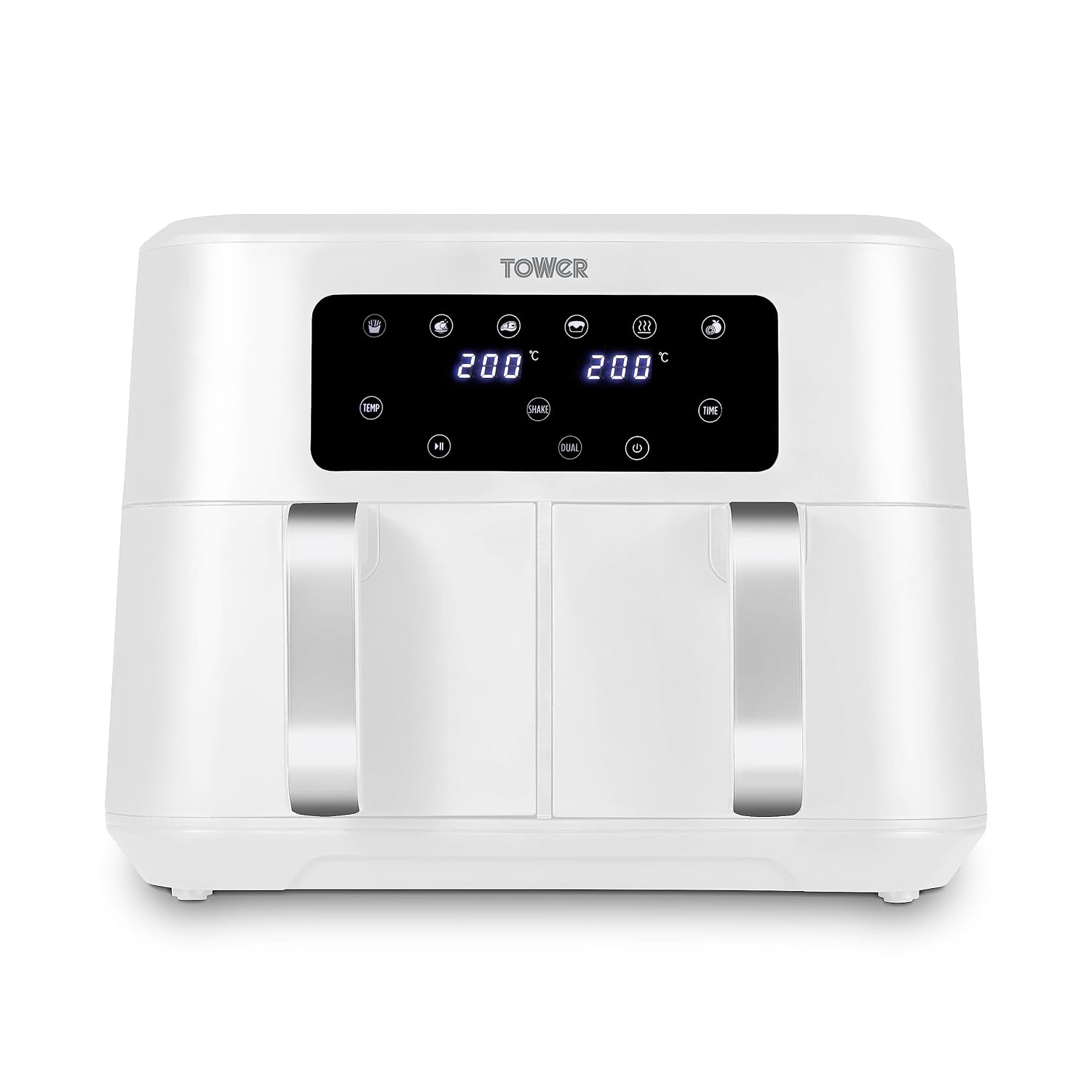 Vortx 8.5L Dual Basket Air Fryer With Dual Cook Function 2400W Midnight Blue Chrome