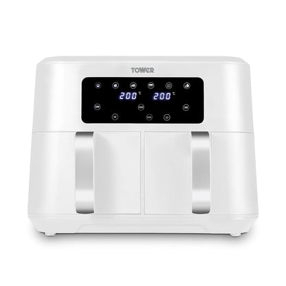 Vortx 8.5L Dual Basket Air Fryer With Dual Cook Function 2400W Midnight Blue Chrome