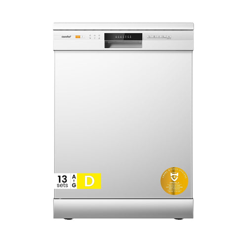 Freestanding Dishwasher 13 Place Settings 6 Programmes White Auto Door Open
