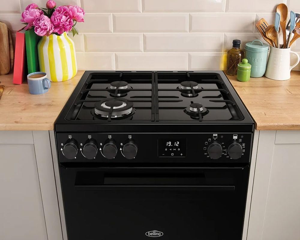 Double Oven Dual Fuel Cooker 99L 60cm Black