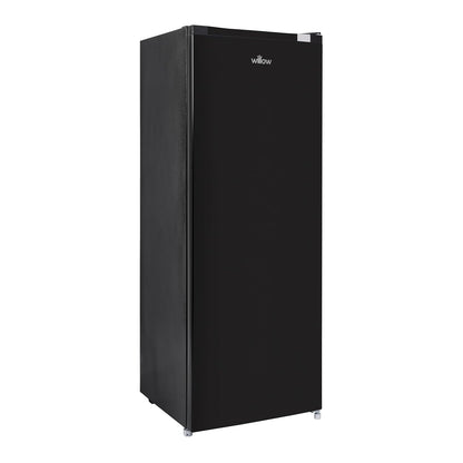 Freestanding Larder Fridge 241L 144Cm Reversible Door Mark-Proof Finish Black