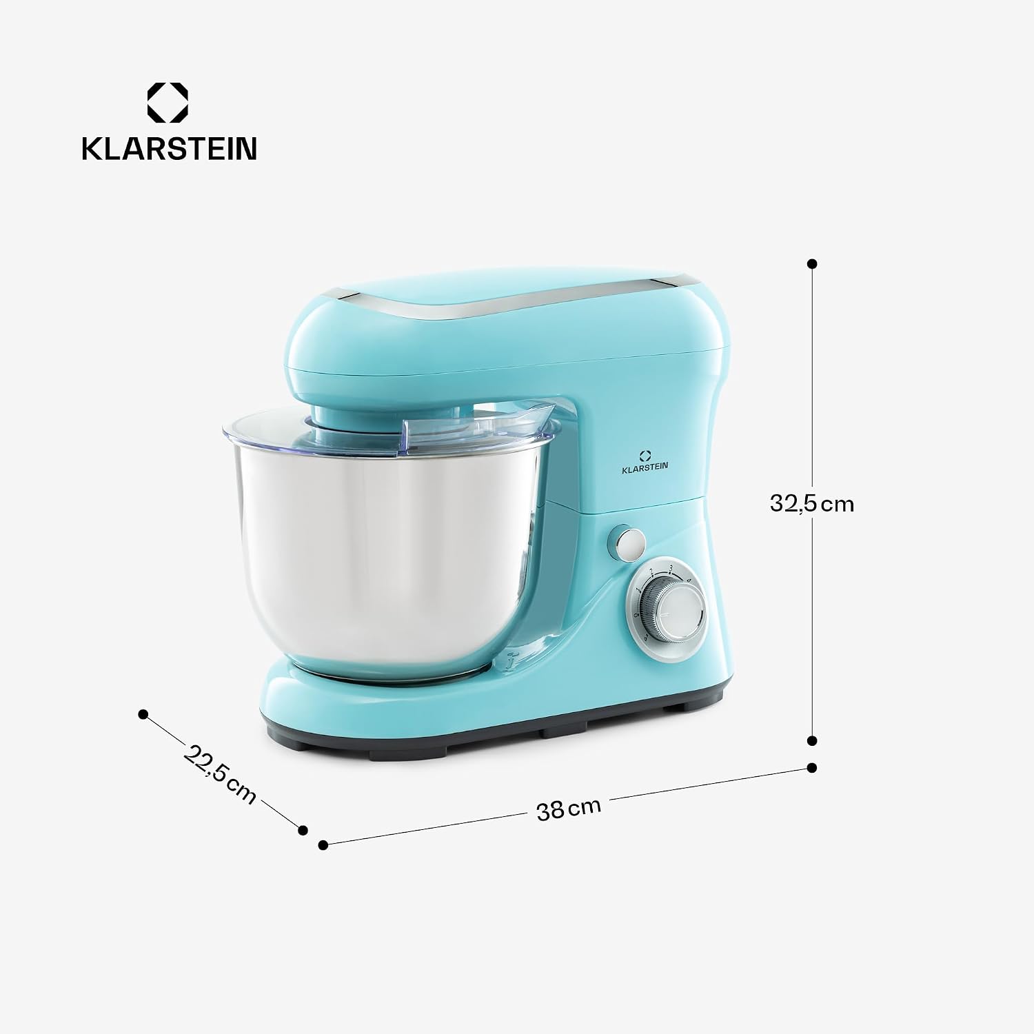 Stand Mixer 5L 1300W 6 Speeds Planetary Mixing Action Blue
