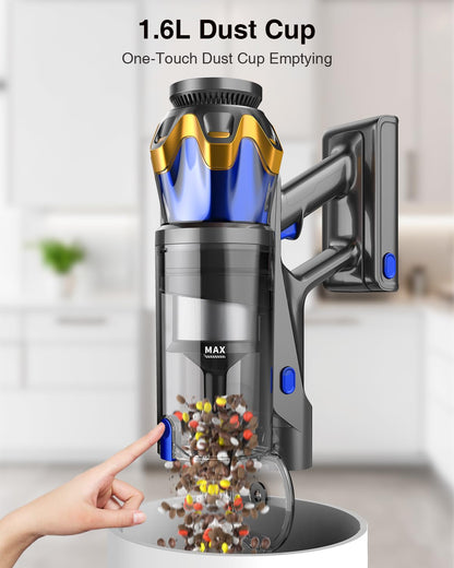 Cordless Vacuum Cleaner 600W 50kPa 65Min OLED Touch Screen Blue