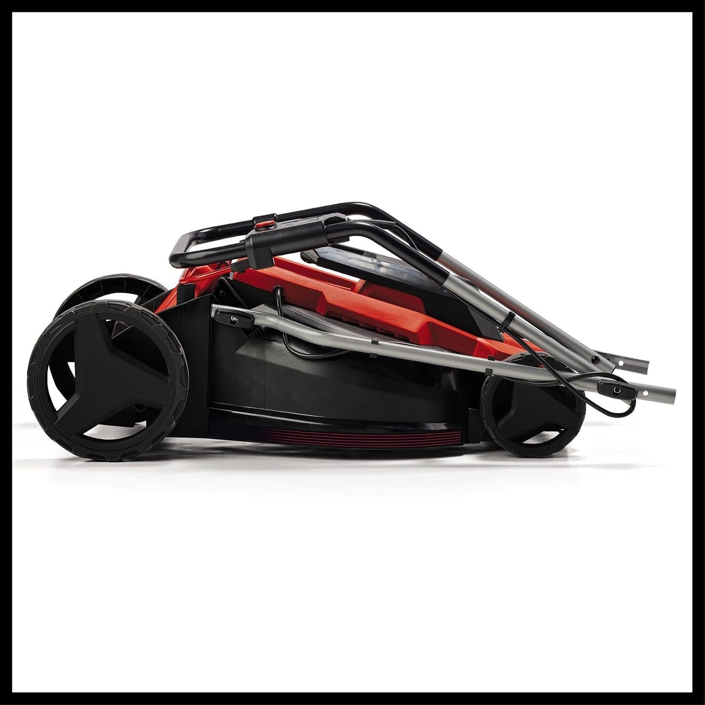 Corded Electric Lawn Mower 37cm 1600W 38L Grass Box 5 Heights Red Black