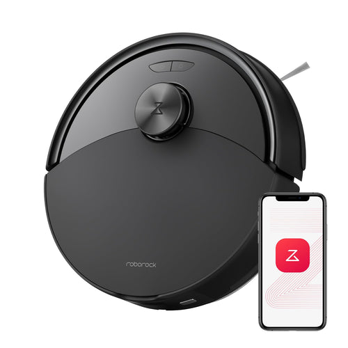 Robot Vacuum Cleaner with Mop 10,000 Pa Suction Dual Anti-Tangle Brushes Black