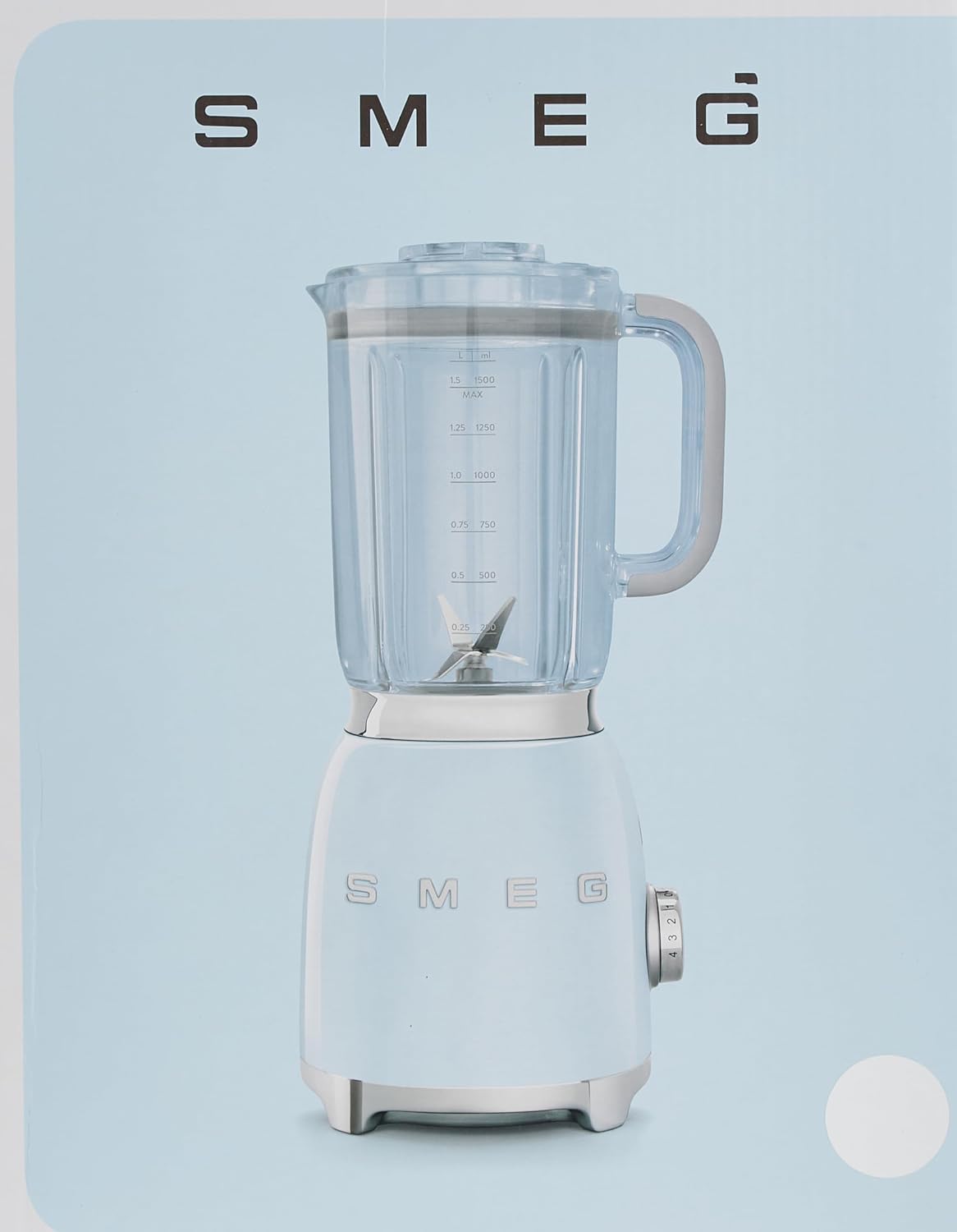Jug Blender 800W 1.5L Stainless Steel Blade 4 Speeds Pulse White