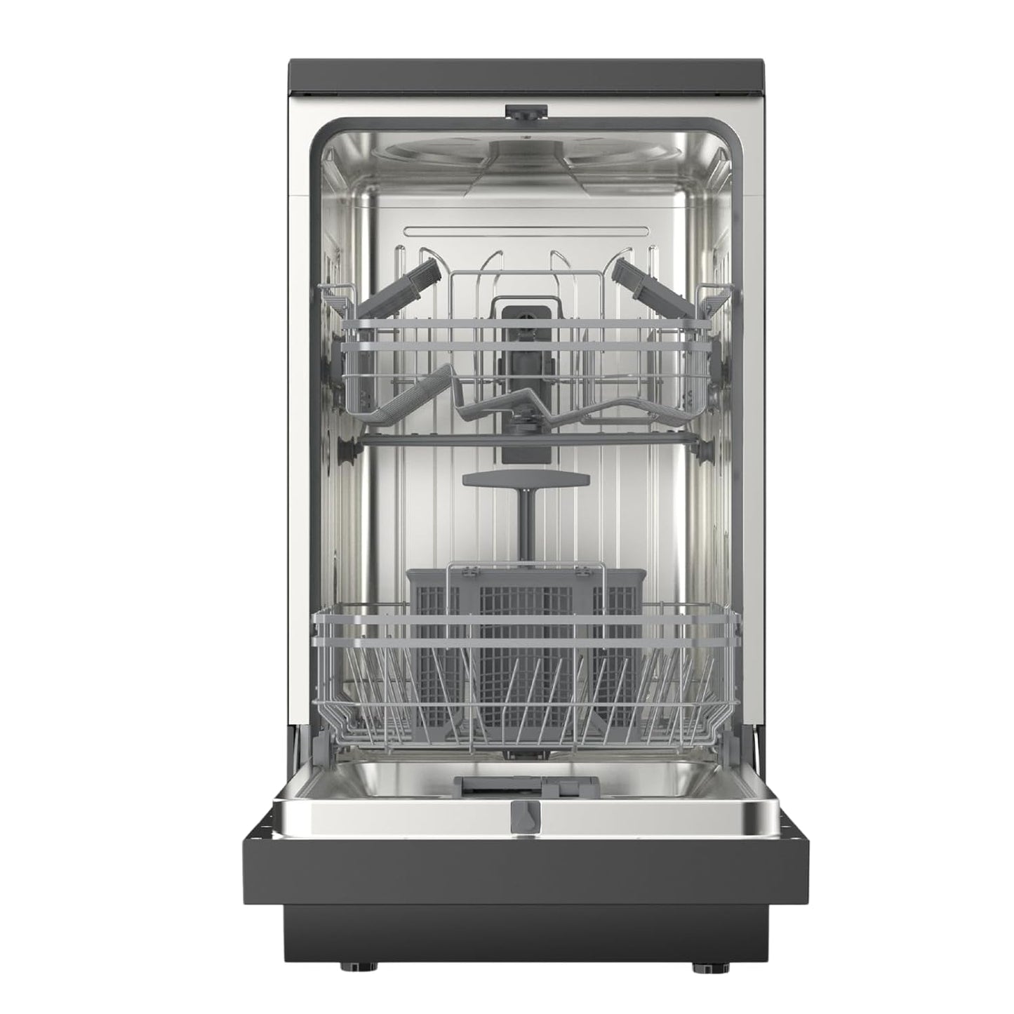 Freestanding Dishwasher 45cm 9 Place Settings 4 Programs Black