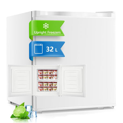 Table Top Mini Freezer 32L White Freestanding