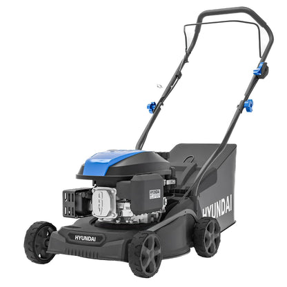 Petrol Lawn Mower 40cm 139cc 7 Cutting Heights 25-75mm 40L Grass Bag Black