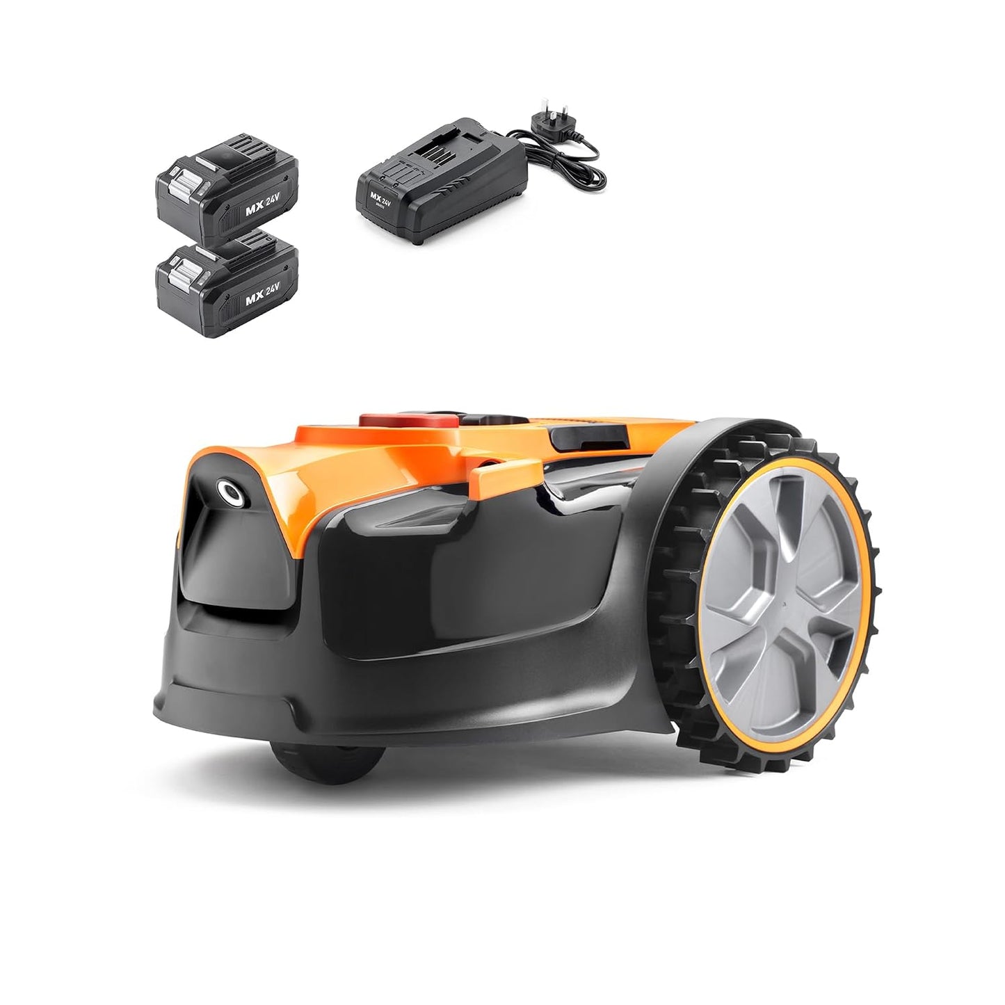 Robot Lawn Mower 16 Drop And Mow 24V 4.0Ah Battery Fast Charger Orange
