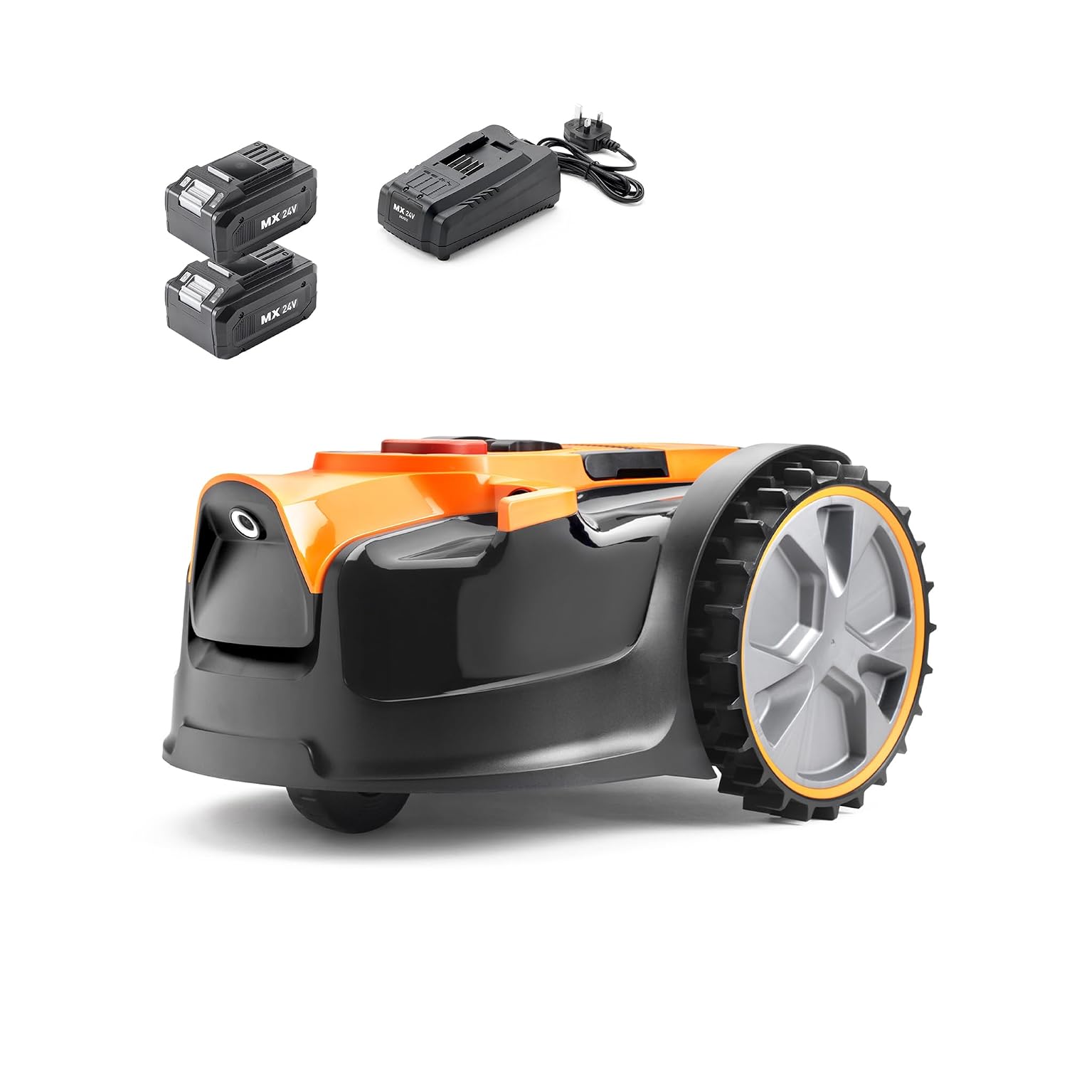 Robot Lawn Mower 16 Drop And Mow 24V 4.0Ah Battery Fast Charger Orange