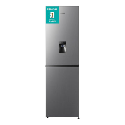 Freestanding Fridge Freezer 256L Total No Frost Water Dispenser Silver