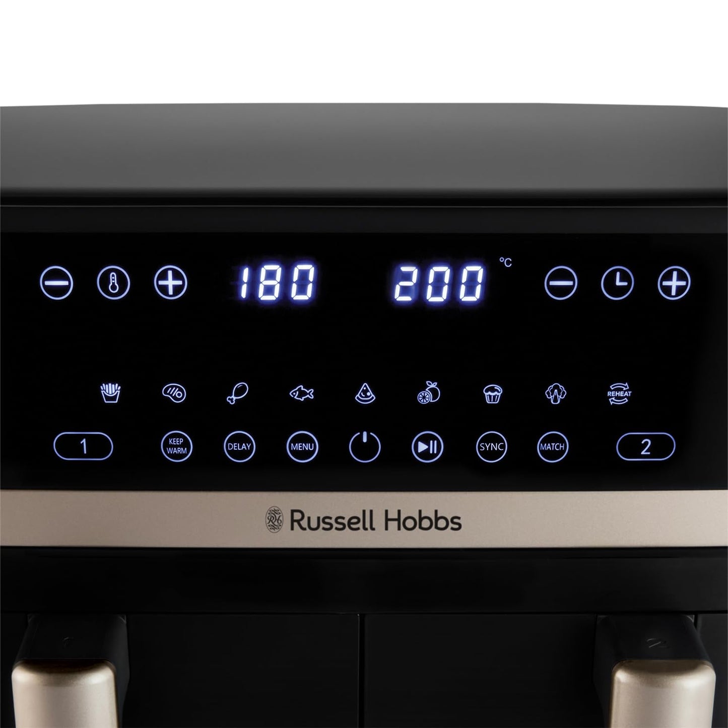 Dual Air Fryer 9L 2800W Dual Basket Touch Control Black