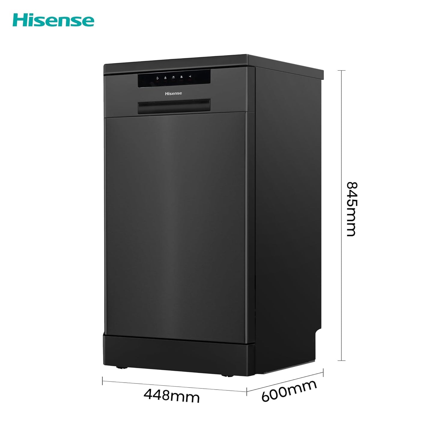 Freestanding Dishwasher 10 Place Settings 60cm Black