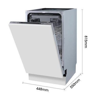 Built-In Dishwasher 10 Place Settings 7 Programs White 30 Min Quick Wash