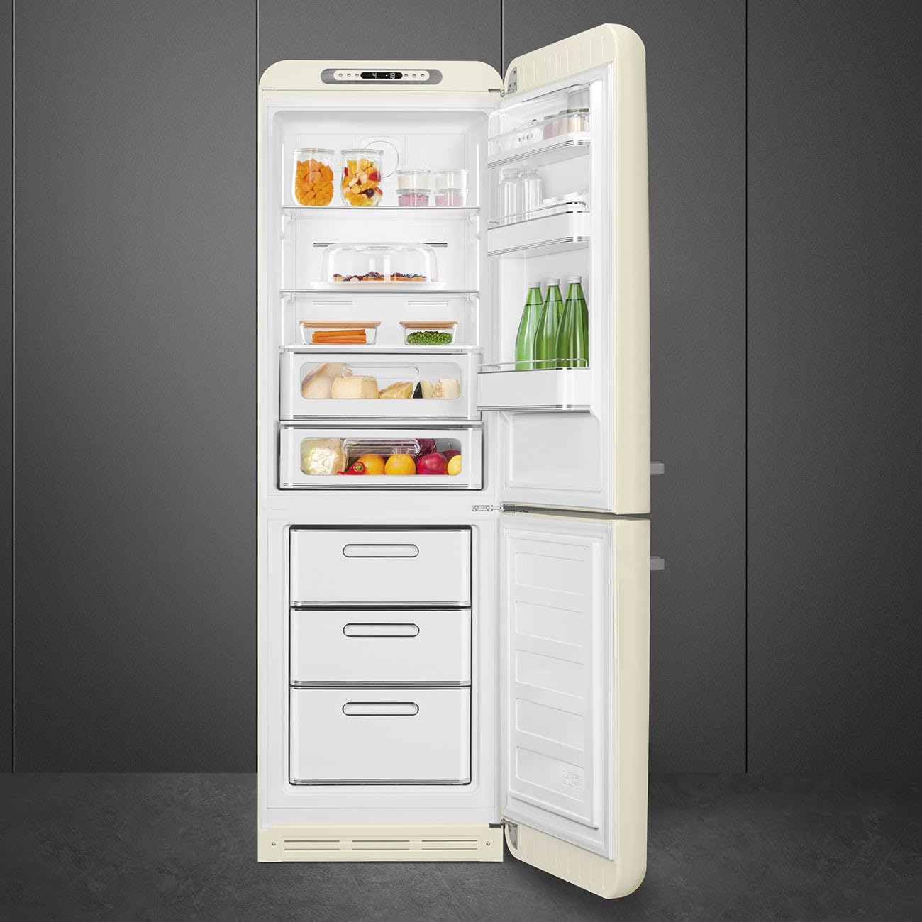 Freestanding Fridge Freezer 331L Frost Free Cream