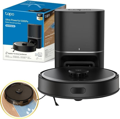 Robot Vacuum Cleaner 5300Pa LiDAR Navigation Auto-Empty Black