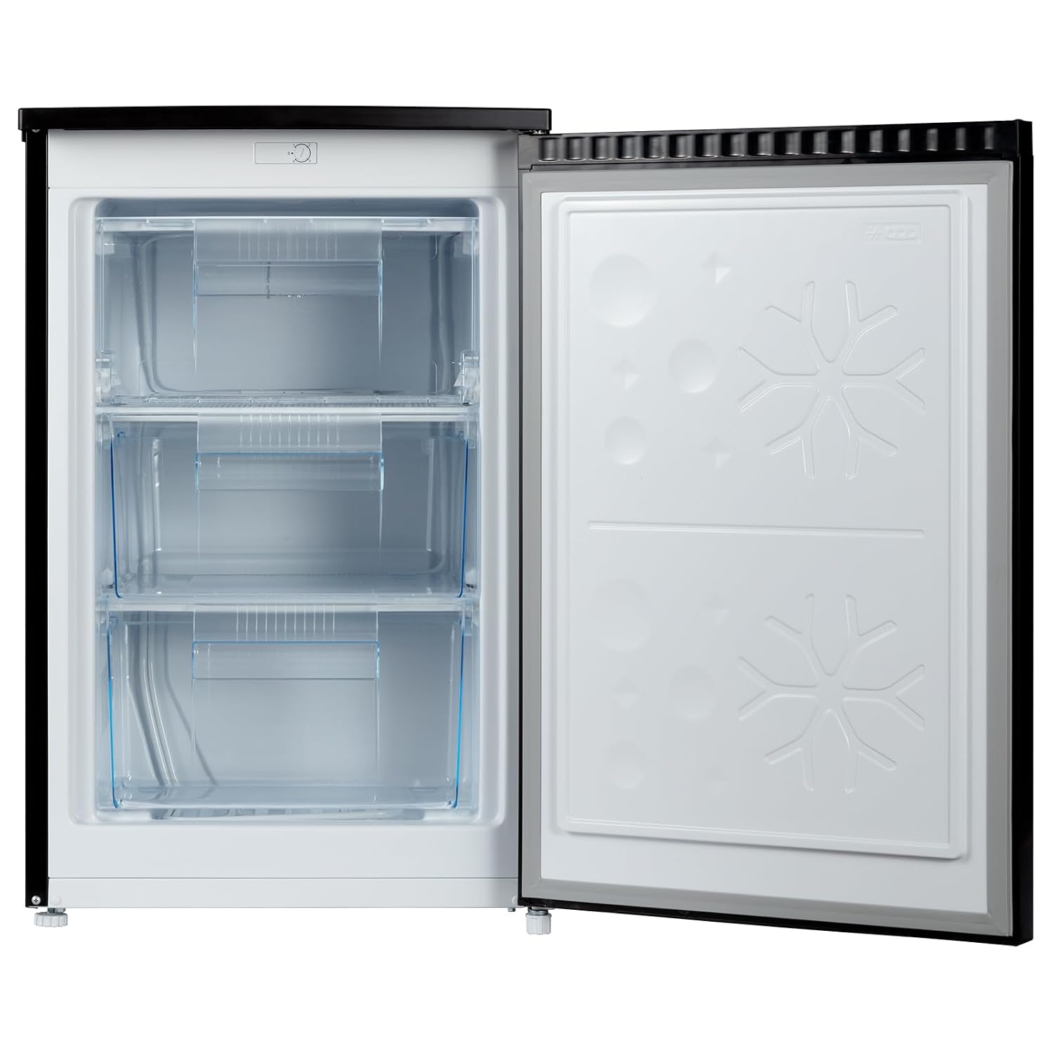 Upright Freezer 90L Reversible Door Adjustable Thermostat Black
