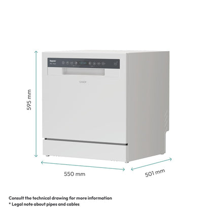 Table Top Dishwasher 6 Place Settings 35 Min Cycle White