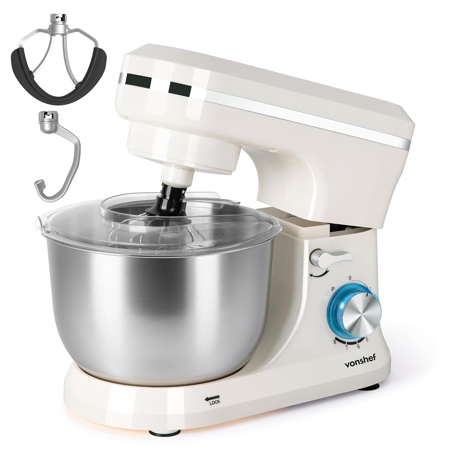 Stand Mixer 4.5L 1000W 8 Speeds With Pulse Function Black