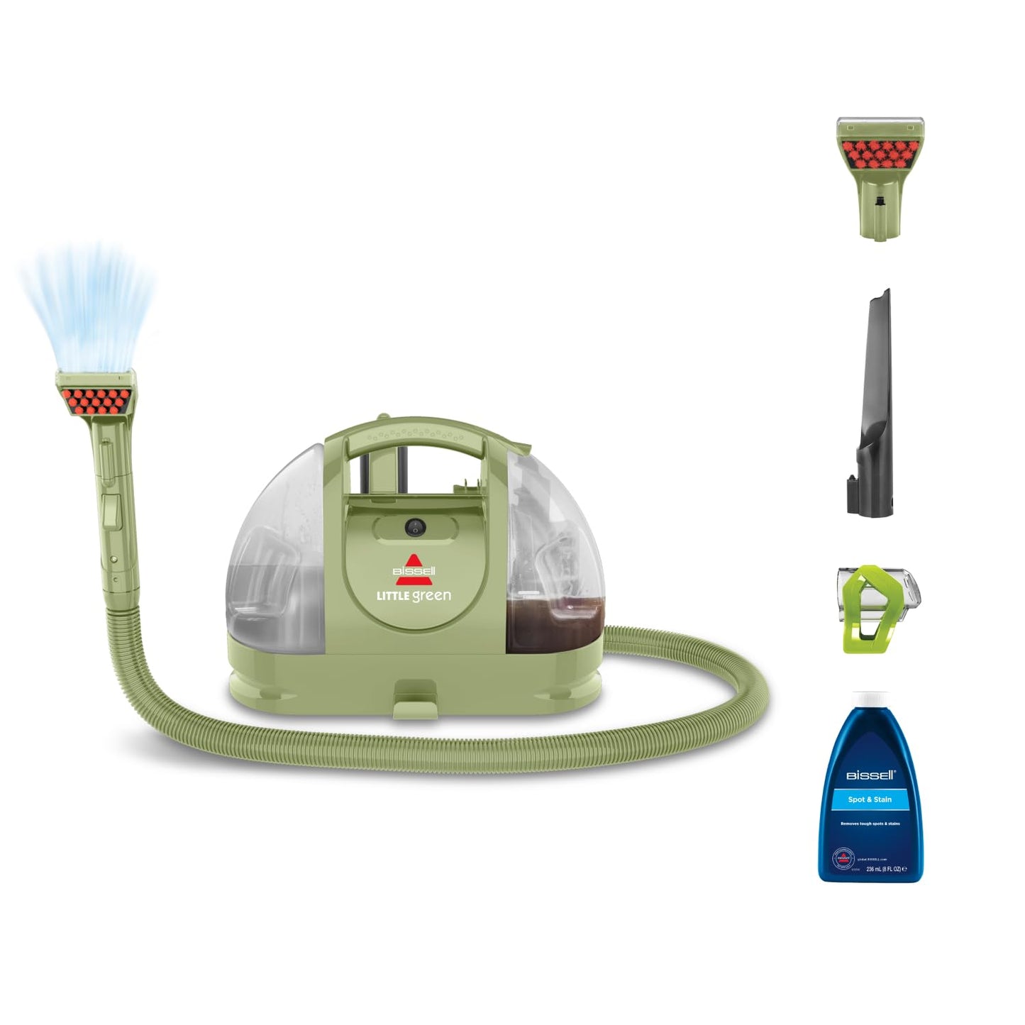 Portable Spot Cleaner 7800Pa Suction Dual Tank 1.4L Green