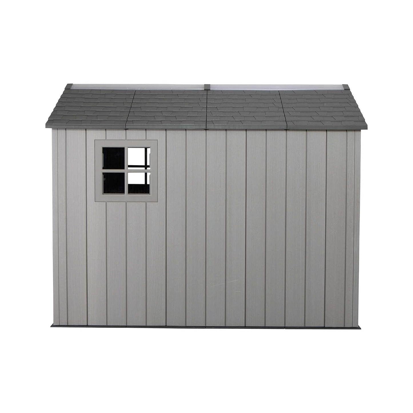 Garden Storage Shed 7 X 9.5 Ft Light Grey HDPE Steel Reinforced