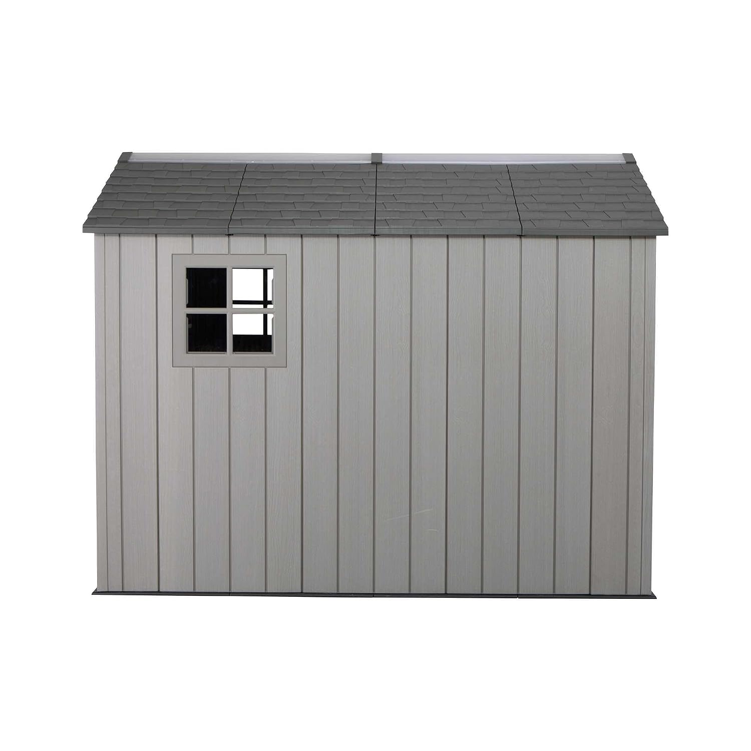 Garden Storage Shed 7 X 9.5 Ft Light Grey HDPE Steel Reinforced