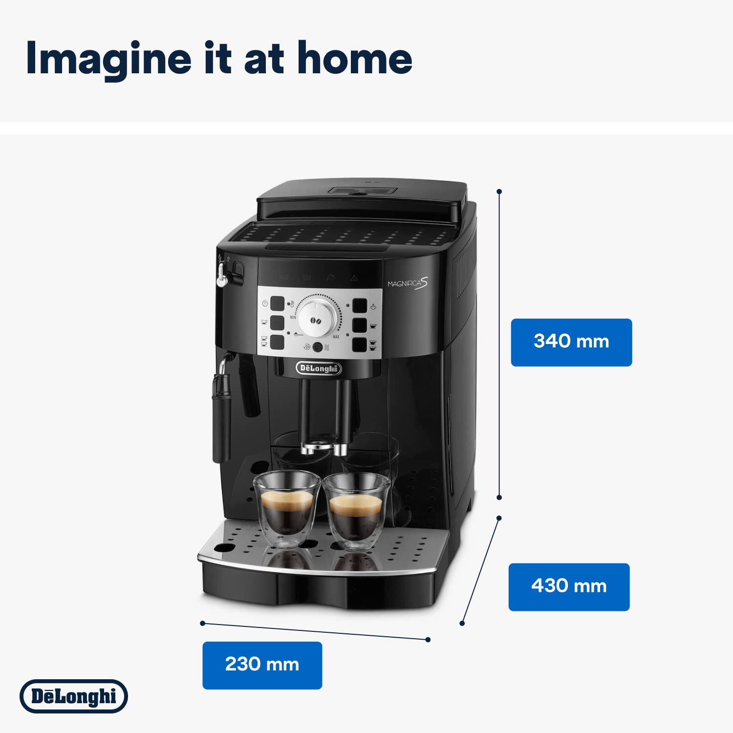 Automatic Bean to Cup Coffee Machine Espresso and Cappuccino Maker Black