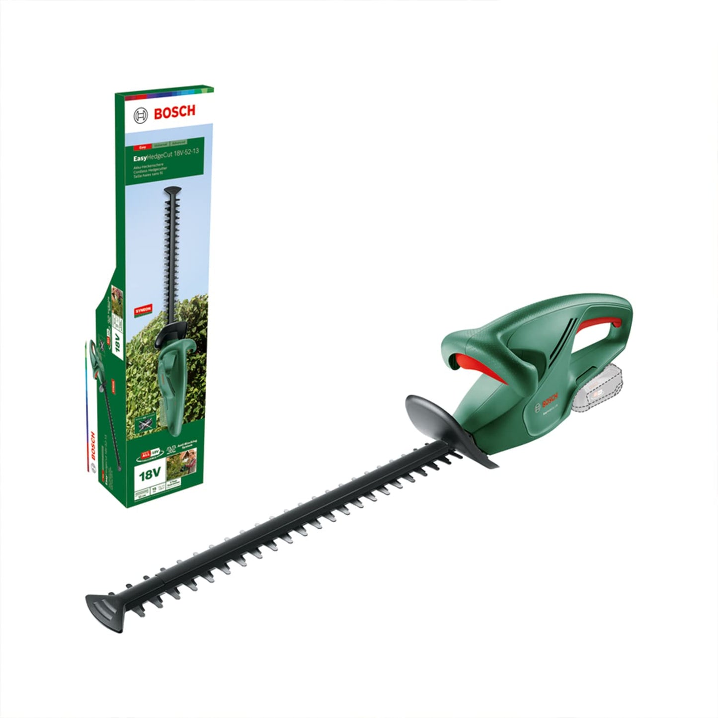 Cordless Hedge Trimmer 45cm 18V 2.0Ah Anti-Blocking System