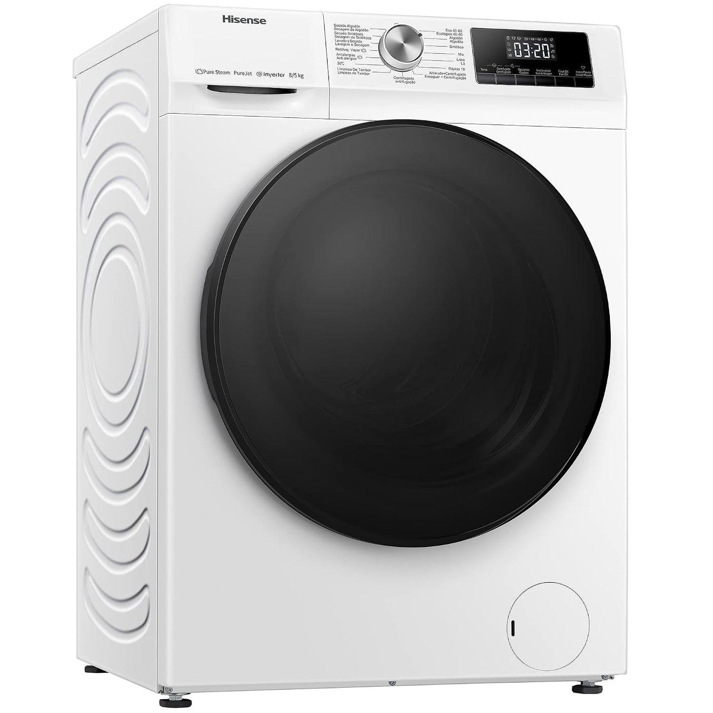 Freestanding Washer Dryer 8Kg Wash 5Kg Dry 1400Rpm Pure Steam White