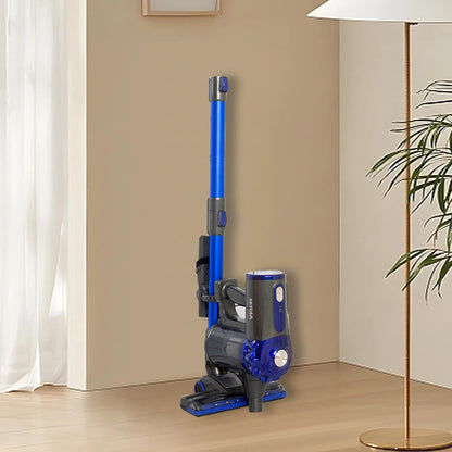 Cordless Stick Vacuum 0.8L 22.2V 150W 2-in-1 Handheld Upright Blue