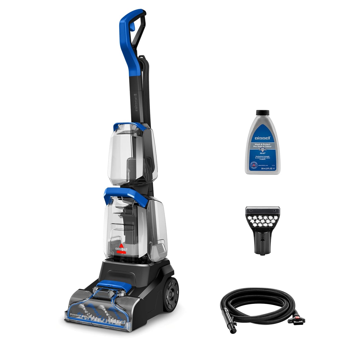 Compact Carpet Cleaner 600W 0.5L Detachable Hose Blue