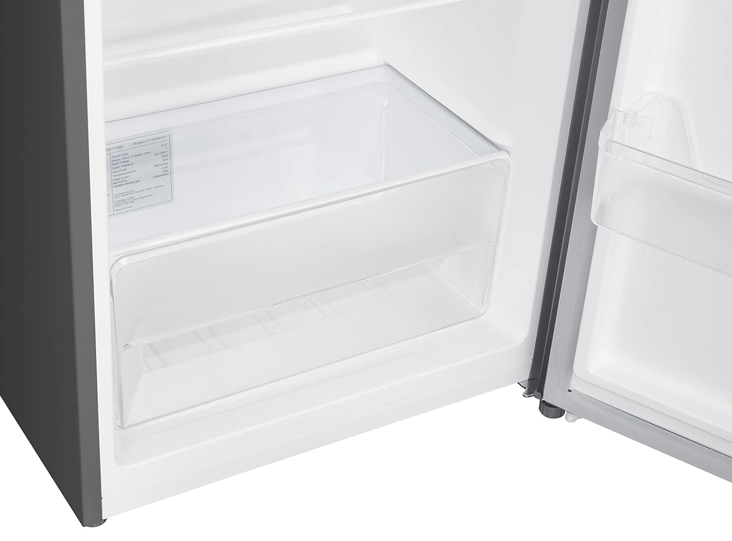 Tall Freestanding Larder Fridge 240L 143cm 55cm 5 Shelves Reversible Door Inox