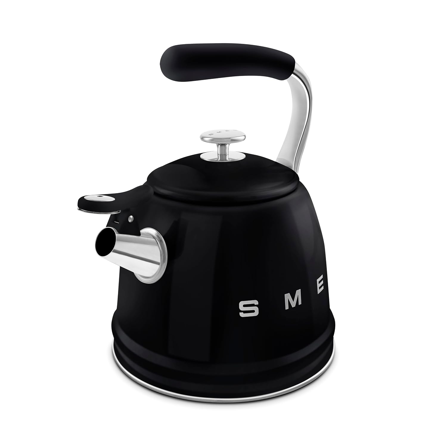 Whistling Kettle 2.3L Stainless Steel Silicone Handle Black