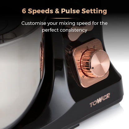 Stand Mixer 5L 6 Speeds Pulse Function 1000W Rose Gold