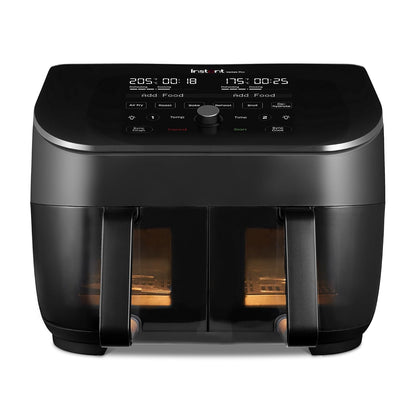 Dual Basket Air Fryer 7.6L 1700W 8 Functions Black